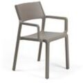 Sessel ' Nardi Trill Armchair' Gartenmöbel, für Bar und Restaurant aus Polypropylen-Glasfaser -Taubengrau / Packung mit 2 Stücke