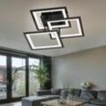 Etc-shop - led Deckenleuchte schwarz Modern Wohnzimmerlampe dimmbar Designleuchte Decke, 3 Stufendimmer über Wandschalter, 1x led 33 Watt 2500 Lumen