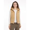 Steppweste TOMMY HILFIGER "LW PADDED GLOBAL STRIPE VEST" Gr. L (40), grün (classic khaki) Damen Westen mit Elastic-Band