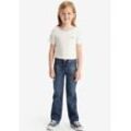 Weite Jeans LEVI'S KIDS "LVG WIDE LEG JEANS" Gr. 10 (140), N-Gr, blau (el train), Mädchen, Obermaterial: 69% Baumwolle, 28% Polyester, 2% Viskose, 1% Elasthan, Jeans, for GIRLS