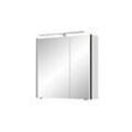 Pelipal Serie 7045 Spiegelschrank SEEA02473L126AU LED-Plus-Aufsatzleuchte, zweitürig, chrom, 70 cm