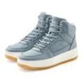 Sneaker ELBSAND Gr. 36, blau (hellblau) Damen Schuhe mit kuscheligem Warmfutter, Freizeitschuh, Halbschuh, High Top Sneaker