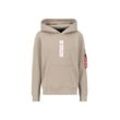 Hoodie ALPHA INDUSTRIES "Alpha Industries Men - Hoodies Alpha PP Hoodie" Gr. L, beige (vintage sand) Herren Sweatshirts