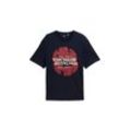 TOM TAILOR Herren Plus - T-Shirt mit Print, blau, Print, Gr. 4XL