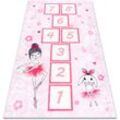 Junior 51828.802 Himmel und Hölle, Ballerina für Kinder Anti-Rutsch - rosa pink 200x290 cm