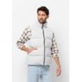 Daunenweste JACK WOLFSKIN "ROEMERTOR VEST M", Herren, Gr. L (52), grau (moonwalk), OBERSTOFF: 100% POLYAMID; FUTTER: 100% POLYESTER; FÜLLUNG: 90% ENTENDAUNEN, 10% FEDER;, Westen