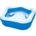 Bestway - Planschbecken Family Pool Fun 213 x 206 x 69 cm Blau - Blau