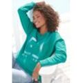 Sweatshirt ELBSAND "Fionni" Gr. L (40), grün Damen Sweatshirts mit großem Logoprint, sportlich-casual Bestseller