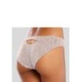 LASCANA Tanga 'Evita' beige Gr. 44/46 für Damen. Mit Schleife, Spitze, Schmuckelement