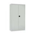 Schäfer Shop Select Garderobenschrank MS iCONOMY, Stahl, Mitteltrennwand, B 950 x T 400 x H 1935 mm, lichtgrau RAL 7035