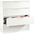 Hängeregistraturschrank ASISTO C 3000, 4 Schubladen, 3-bahnig, B 1200 mm, weiß/weiß