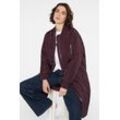 Langjacke SENSES.THE LABLE Gr. L, lila (deep plum), Damen, Material: 100% Polyester, Futter: 100% Polyester, Füllung: 100% Polyester, unifarben, Jacken, mit Two-Way-Zipper