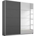 Schwebetürenschrank RAUCH "Subito Kleiderschrank Bestseller", grau (graumetallic), B:181cm H:197cm T:61cm, Holzwerkstoff, Schränke, Schlafzimmerschrank Schrank Garderobe mit 4 Spiegelelementen