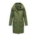 Winterjacke MARIKOO "Nanami" Gr. L, grün (pine olive) Damen Jacken mit großer Kapuze