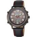 Funkchronograph ETT "Hunter, EGS-11452-22L" Armbanduhren schwarz Herren Armbanduhr, Herrenuhr, Stoppfunktion, Datum, Solar