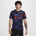 FC Barcelona Academy Pro Away Nike Dri-FIT Pre-Match Kurzarm-Fußballoberteil (Herren) - Schwarz