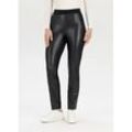 Leggings STEHMANN, Damen, Gr. 40, N-Gr, schwarz (schwarz, 900), Obermaterial: 95% Polyester, 5% Elasthan. Obermaterial 2: 68% Viskose, 27% Polyamid, 5% Elasthan, unifarben, casual, regular fit knöchellang, Hosen, mit Taschen