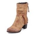 Cowboy Stiefelette RIEKER Gr. 39, braun (hellbraun) Damen Schuhe Westernstiefelette, Stiefelette in angesagter Used-Optik