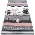 Rugsx - Kinderteppich petit farm bauernhof tiere rosa pink 240x330 cm