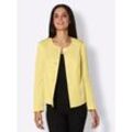 Jackenblazer CREATION L PREMIUM "Lyocell-Blazer" Gr. 40, gelb (zitrone) Damen Blazer