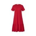 Jerseykleid mit Volant - Rot - Gr.: S