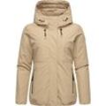 Winterjacke RAGWEAR "Sunniva" Gr. L (40), grau (taupe) Damen Jacken modische Jacke für den Winter mit Teddyfell-Innenfutter