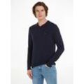 V-Ausschnitt-Pullover TOMMY HILFIGER "PIMA ORG CTN CASHMERE V NECK", Herren, Gr. XXXL (58), blau (desert sky), Obermaterial: 92% Baumwolle, 8% Kaschmir, casual, V-Ausschnitt, Langarm, Pullover