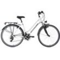 Trekkingrad KS CYCLING "Metropolis" Fahrräder Gr. 48cm, 28 Zoll (71,12cm), weiß (weiß, grau) für Damen, Kettenschaltung