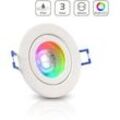 Einbauspot IP44 rund - Farbe: weiß - LED Leuchtmittel: GU10 5W RGB+CCT