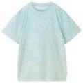 TOM TAILOR Jungen Oversized T-Shirt mit Bio-Baumwolle, grün, Gemustert, Gr. 152