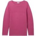 TOM TAILOR Damen Plus - Pullover mit Bio-Baumwolle, rosa, Uni, Gr. 46