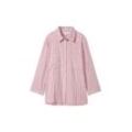 TOM TAILOR Damen Gestreifte Bluse mit LENZING™ ECOVERO™, rosa, Gestreift, Gr. 36