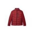 TOM TAILOR Herren Hybrid Jacke mit Stehkragen, rot, Uni, Gr. XXL