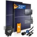 STROMGANZEINFACH 2x440W inkl. 1kWh Zendure Batterie Speicher mit Flachdach-Halterung