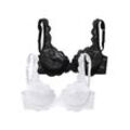 Bügel-BH PETITE FLEUR Gr. 100, Cup F, schwarz (schwarz, weiß) Damen BHs BH BH-Set Bügel-BH Dirndl-BH Spitzen-BH Spitzenwäsche aus Spitze, Dessous