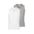 2 Jersey-Tanktops - Weiss/Meliert - Gr.: L