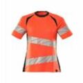 Damen-T-shirt 19092-771 3XL hi-vis rot/schwarzblau - Mascot