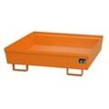 Auffangwanne BAUER AO-4/A, Stahl, 280 l, B 1200 x T 1200 x H 335 mm, orange