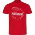 multifanshop Herren T-Shirt - Augsburg - Meine Fankurve - Druck weiß - Männer