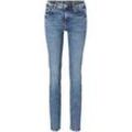 TOM TAILOR Damen Alexa Straight Jeans mit Bio-Baumwolle, blau, Uni, Gr. 28/32