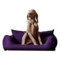 Tierlando NEMO Hundebett Hundesofa S M L Hundekorb Katzenbett 65 80 100cm lila 1 m, 25 cm, 80 cm