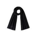 Strickschal BOSS ORANGE "Afox_R_Scarf" schwarz (black 001) Damen Modetücher aus Rippenstrick, 3D Logostickerei