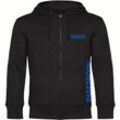 multifanshop® Kapuzen Sweatshirt Jacke - Paderborn - Brust & Seite - Druck blau