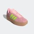 Sneaker ADIDAS SPORTSWEAR "VL COURT BOLD", Gr. 42, rosa (pink spark, lucid lemon, lucid blau), Leder, Synthetik, sportlich, Schuhe, Design auf den Spuren des adidas Gazelle Bold