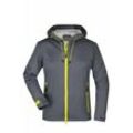 James&nicholson - Ultraleichte Softshelljacke Damen JN1097 Gr. m iron-grey/yellow