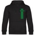 multifanshop Kapuzen Sweatshirt - Bremen - Streifen - Druck grün - Hoodie