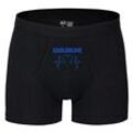 multifanshop® Herren Boxer Short - Karlsruhe - Herzschlag - Druck blau