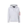 Hoodie ALPHA INDUSTRIES "Alpha Industries Men - Hoodies Air Force Hoodie", Herren, Gr. L, grau (pastel grau), Obermaterial: 80% Baumwolle, 20% Polyester, regular fit, Sweatshirts