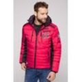 Winterjacke CAMP DAVID Gr. L, rot, Herren, Material: 100% Polyamid, Futter Rumpf: 100% Polyamid, Futter Ärmel + Kapuze: 100% Polyester, Füllung: 90% Daunen, 10% Federn, Zusatz: Enthält nichttextile Teile tierischen Ursprungs (Füllung), bedruckt, bestickt, Jacken, mit abtrennbarer Kapuze