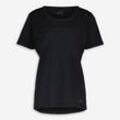 Schwarzes Sport-T-Shirt mit Logodruck